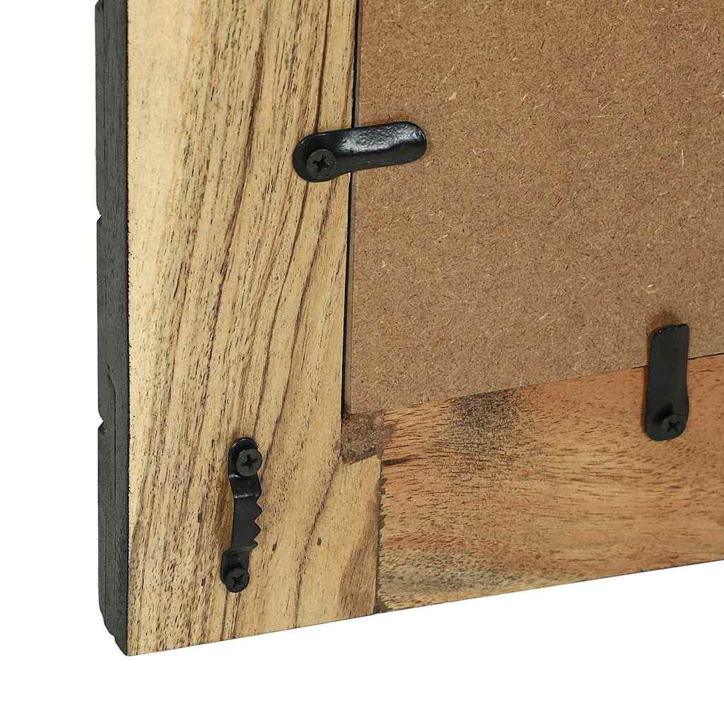 Mirror Black And Brown Solid Wood Acacia